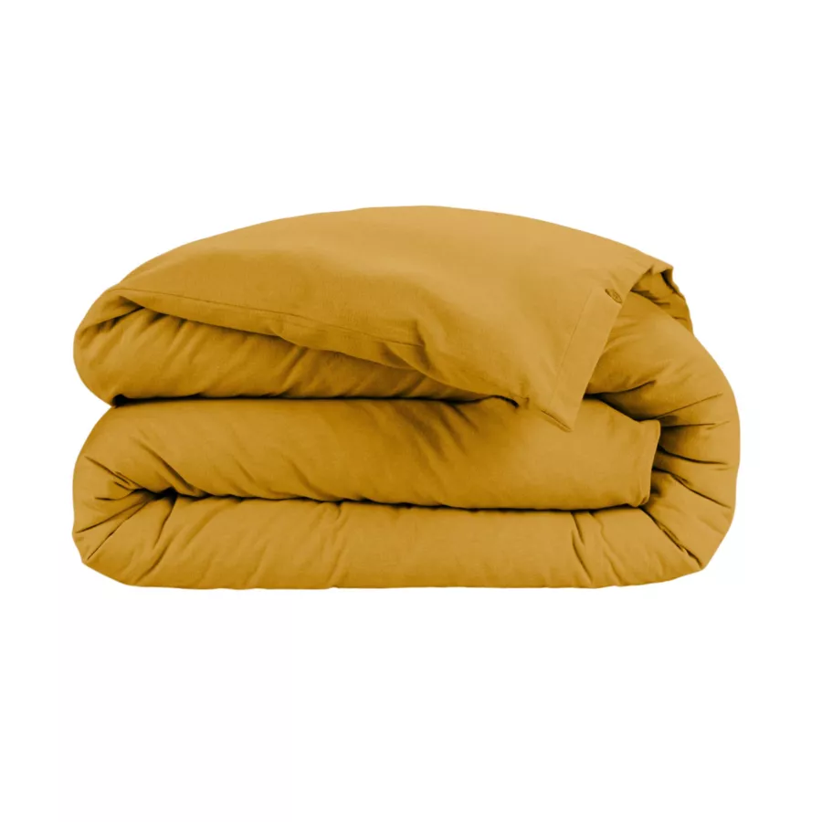 Housse de couette flanelle de coton (140 x 200 cm) Nina Jaune ocre
