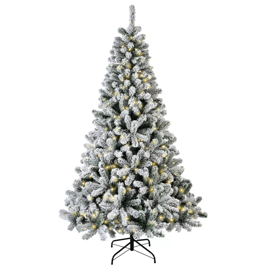 Sapin de Noël artificiel lumineux 640 LED (H300 cm) King Vert enneigé
