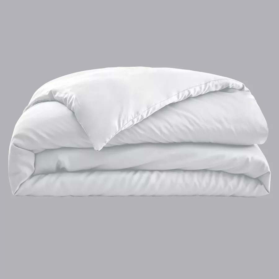 Funda nórdica en satén de bambú (260 cm) Salomé Blanco chantilly