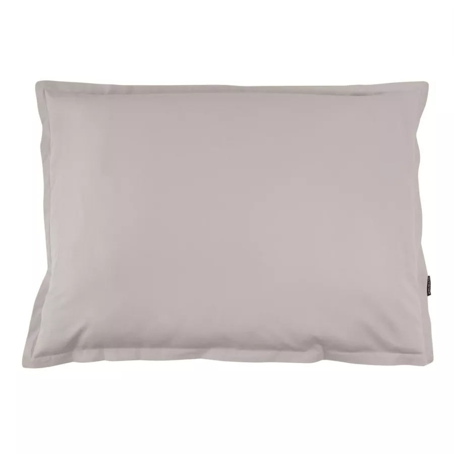 Taie d'oreiller rectangulaire percale de coton (50 x 70 cm) Cali Gris clair