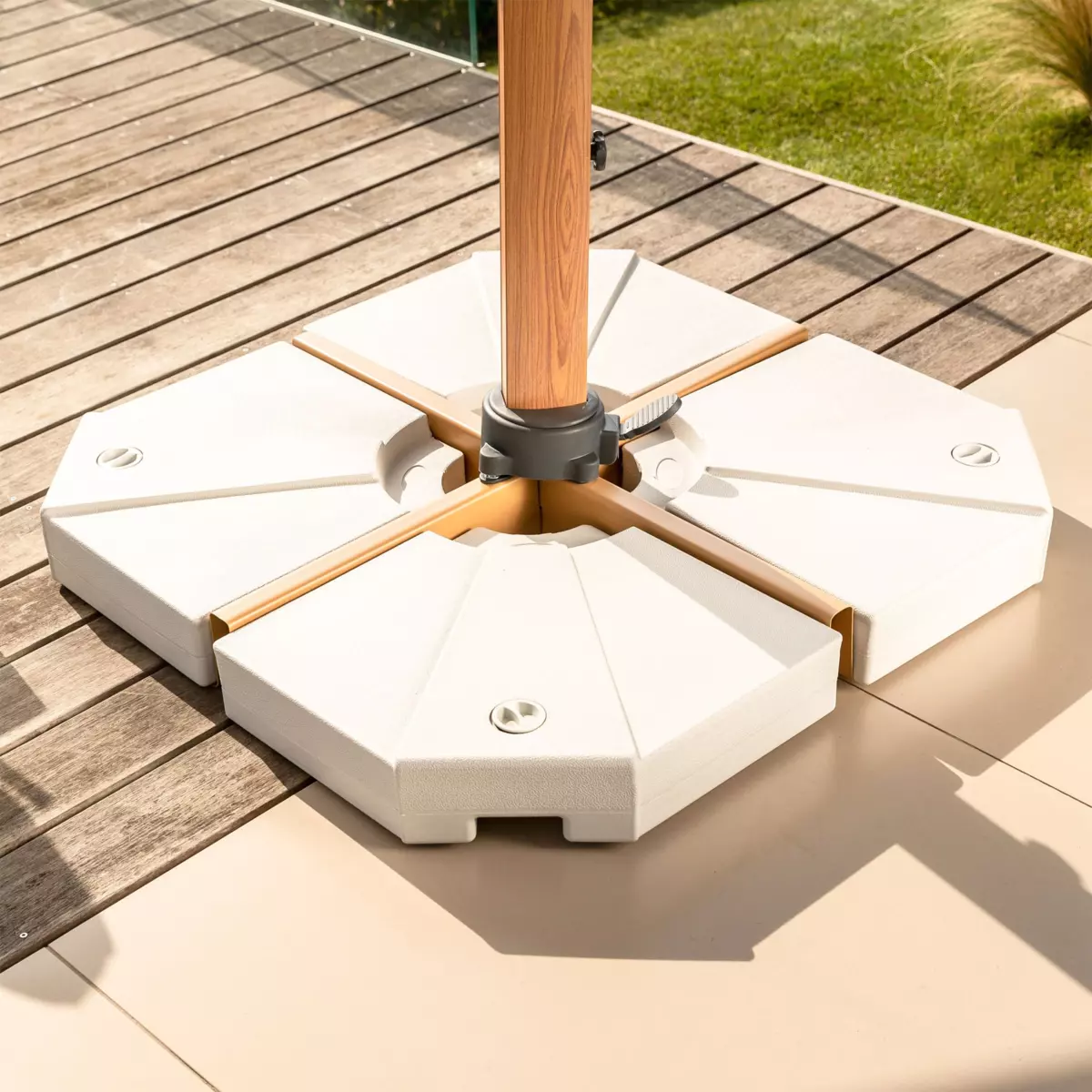 Set van 4 parasoltegels Bahia 20L - Wit 1
