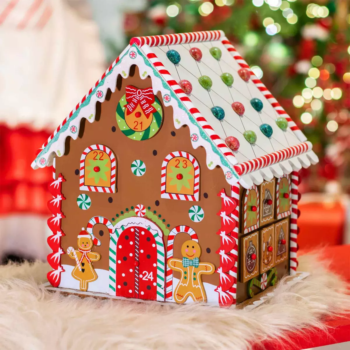 Adventskalender Hütte Naturfarben 1