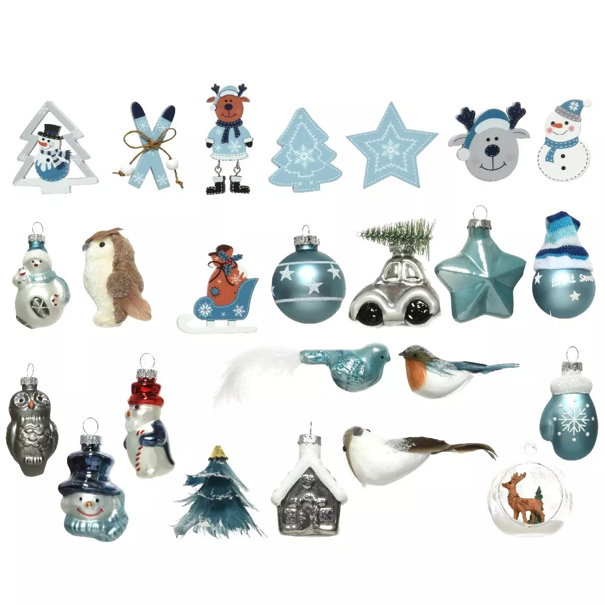 Adventskalender mit Baumschuck Blau 2