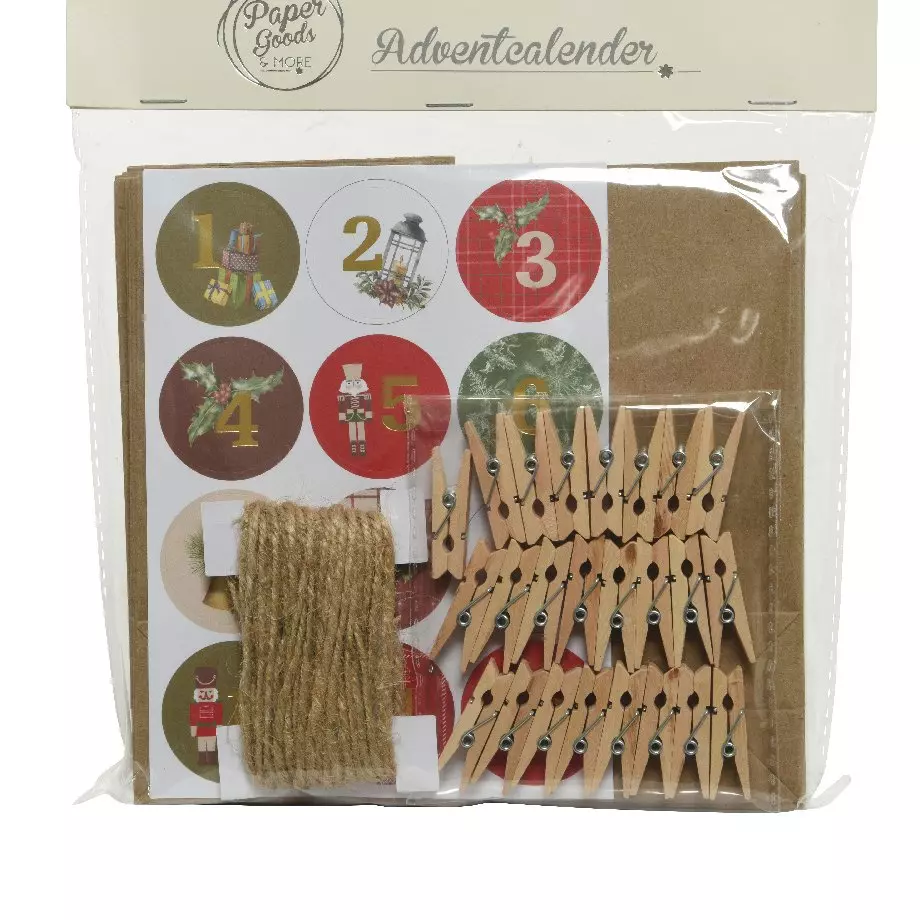 Adventskalender zum selber machen Girlande Gold 1