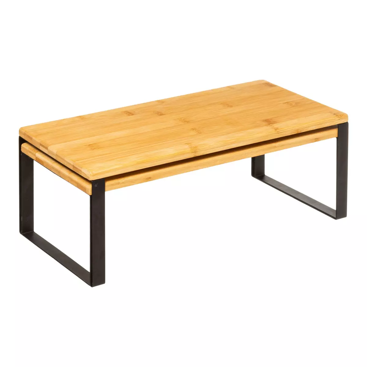 Lot de 2 étagères gigognes Blackbambou Noir 4