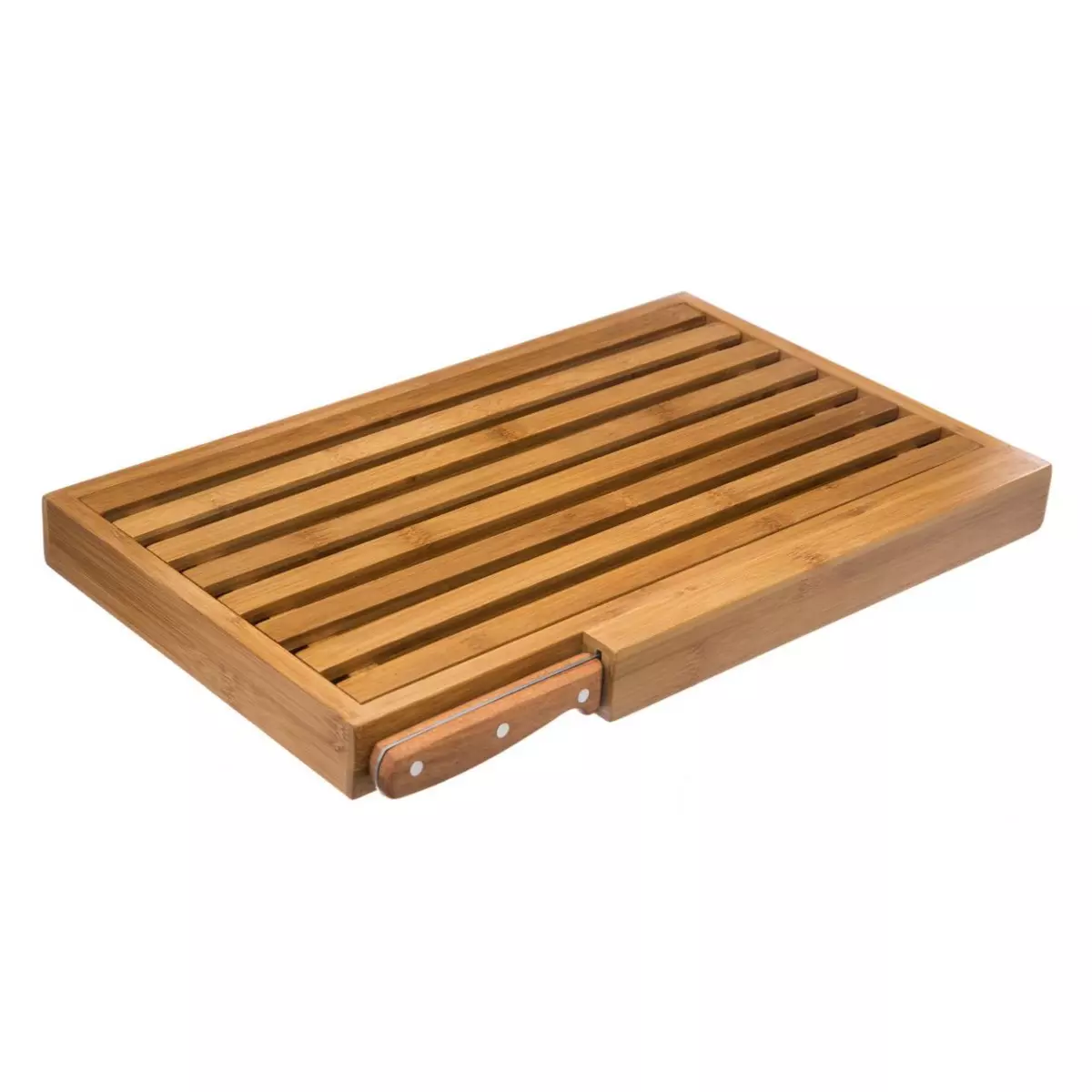 Tablero con cuchillo Tim Marrón natural 1