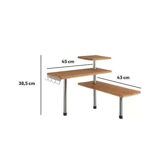 Etagère d'angle Vahina Naturelle 5