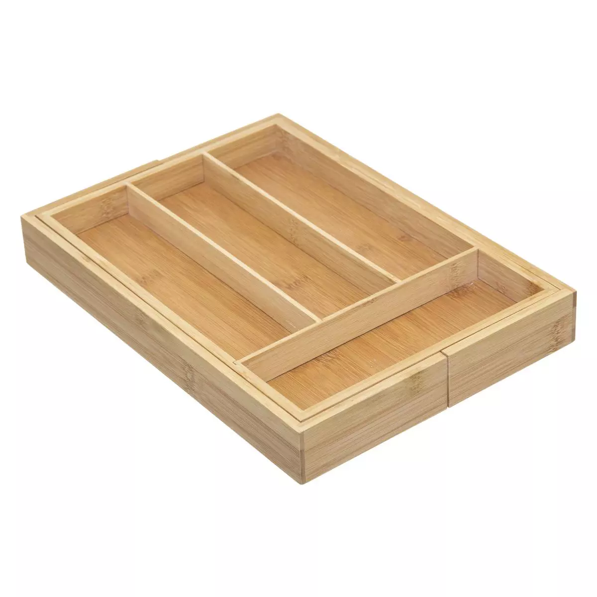 Organizador de cubiertos  Bambú extensible madera 1