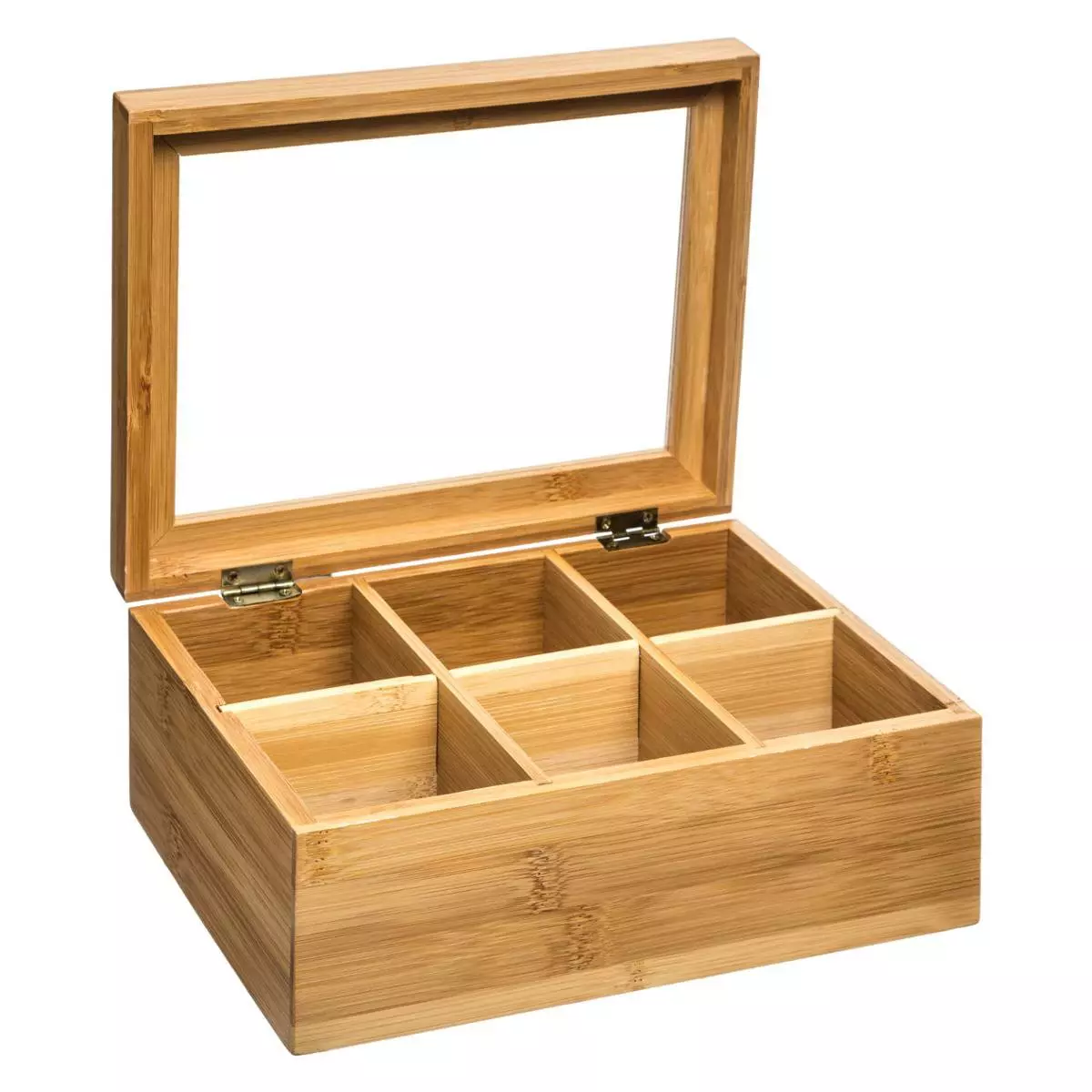 Caja de té de bambú Siao Natural marrón 3