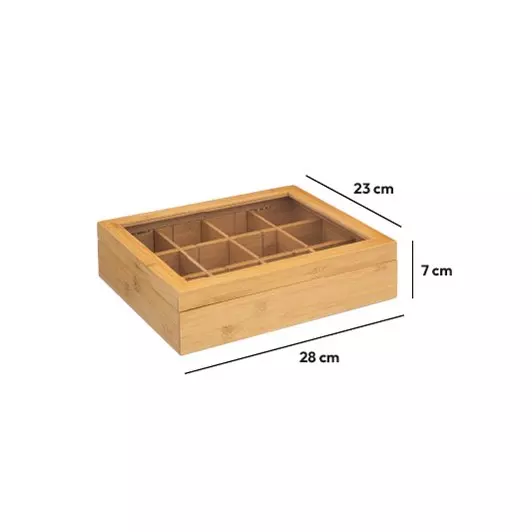 Boite de 12 compartiments amovibles Bambou 4