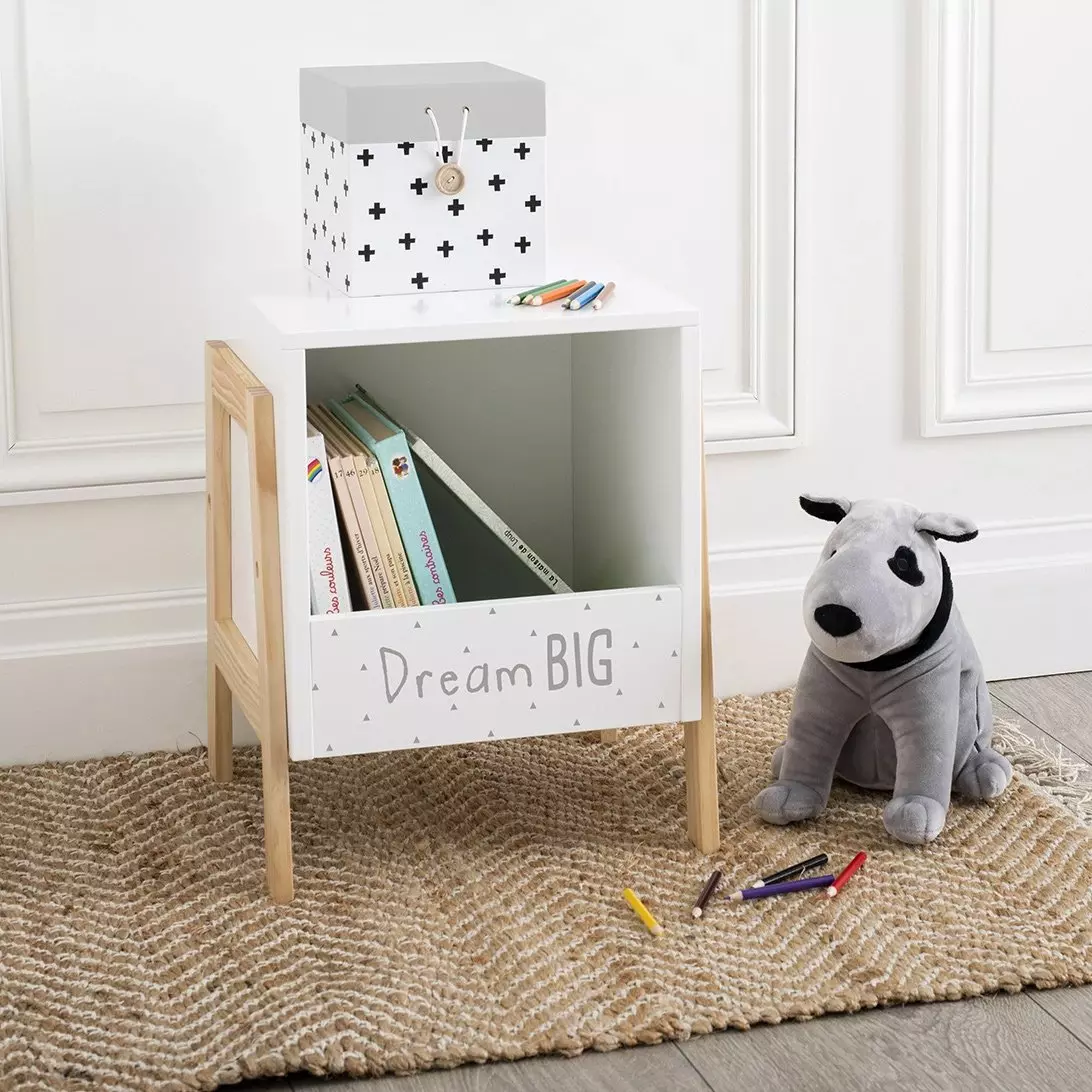 Rangement enfant casier Ecriture Blanc 1