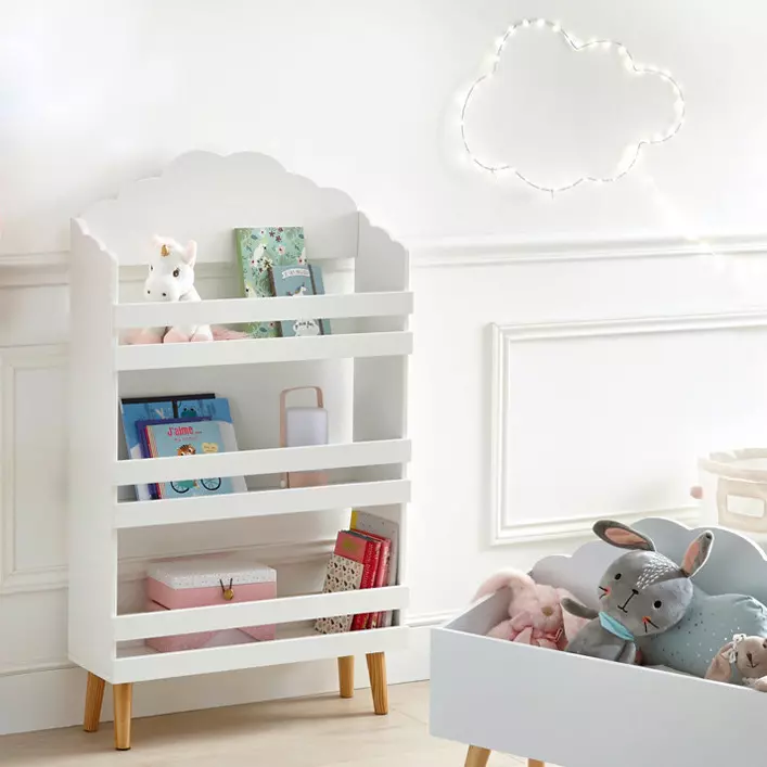 Bibliothèque enfant Nuage Blanche 2