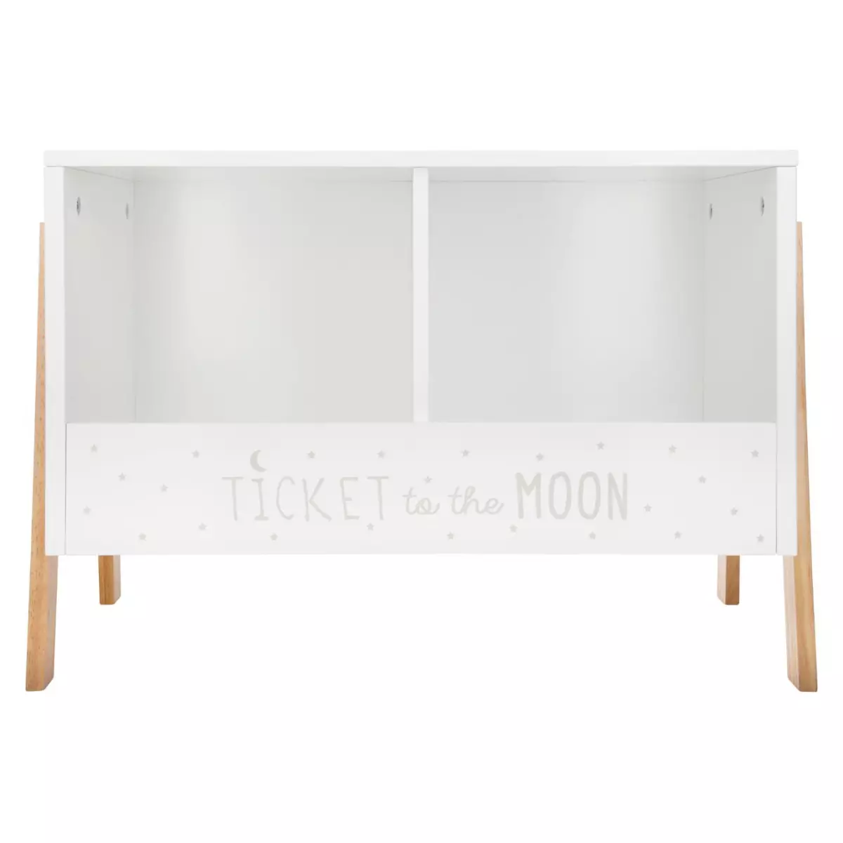 Rangement enfant casier double Ecriture Blanc 6