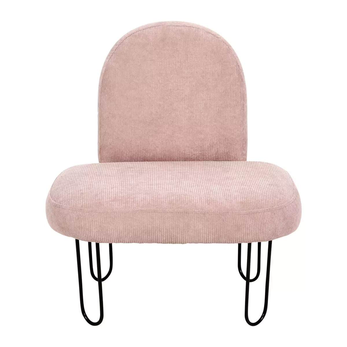 Fauteuil enfant velours Augustin Rose 2