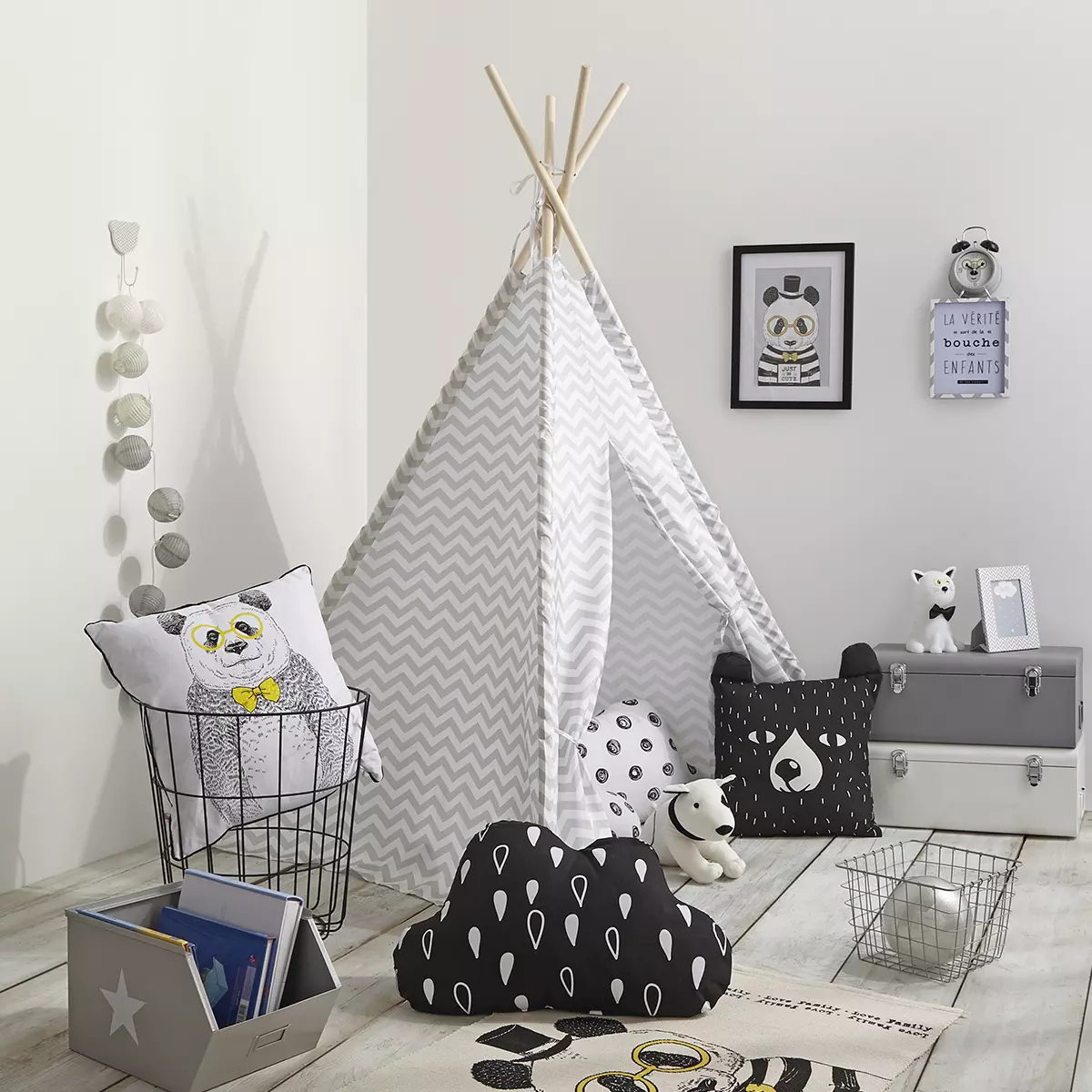 Tipi enfant Twin Gris 2