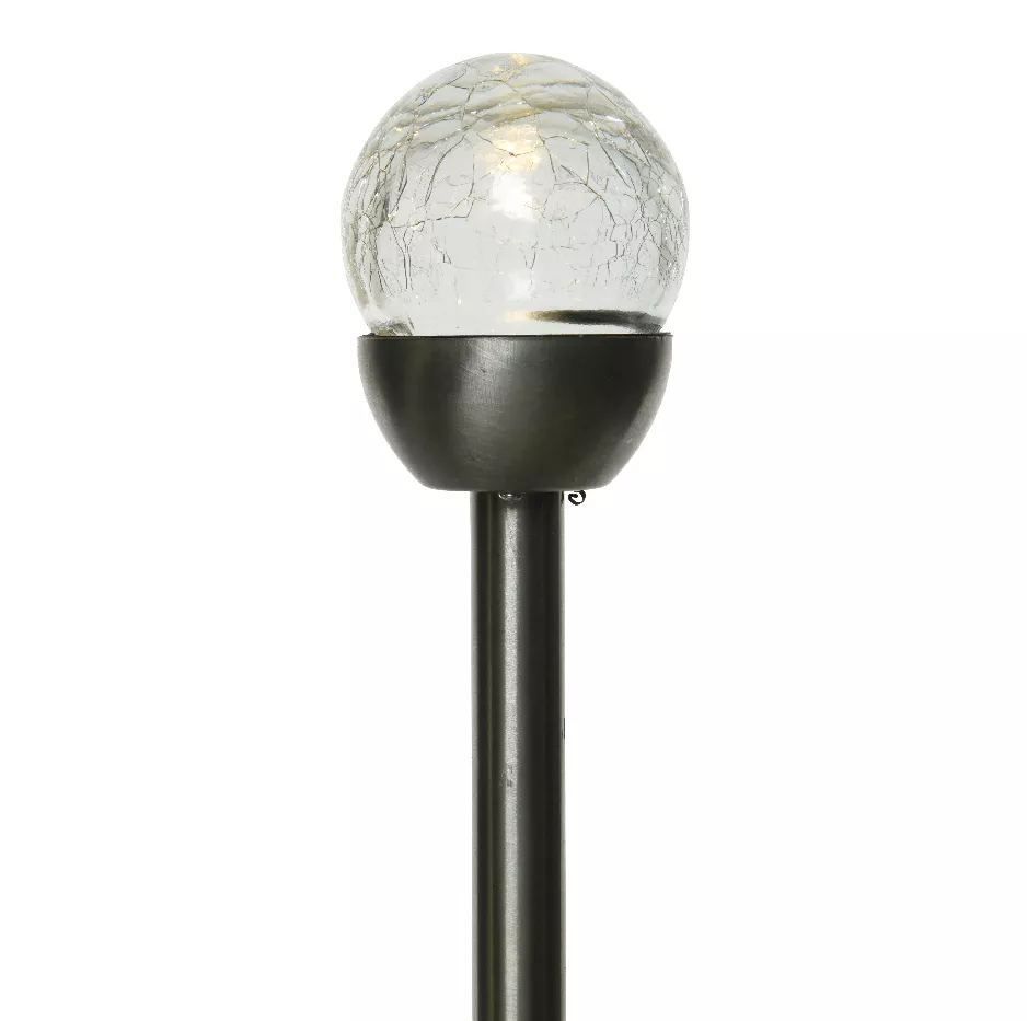 6er Set Solarspieße Verre mit Riss-Effekt - Warmweiß
