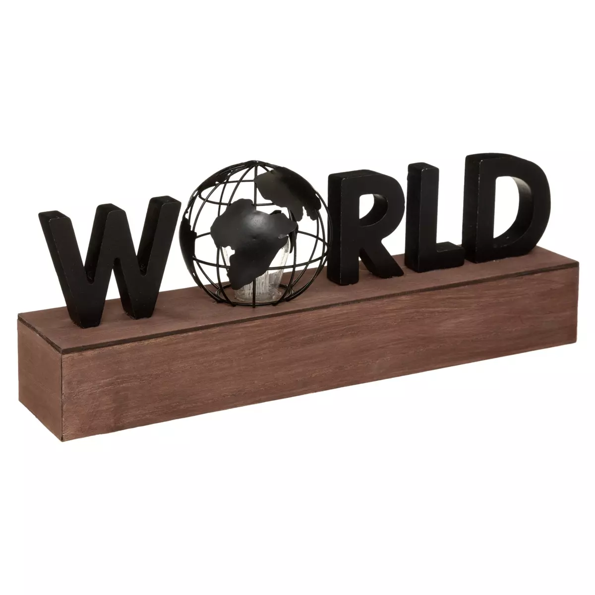 LED-Schriftzug World Schwarz 2