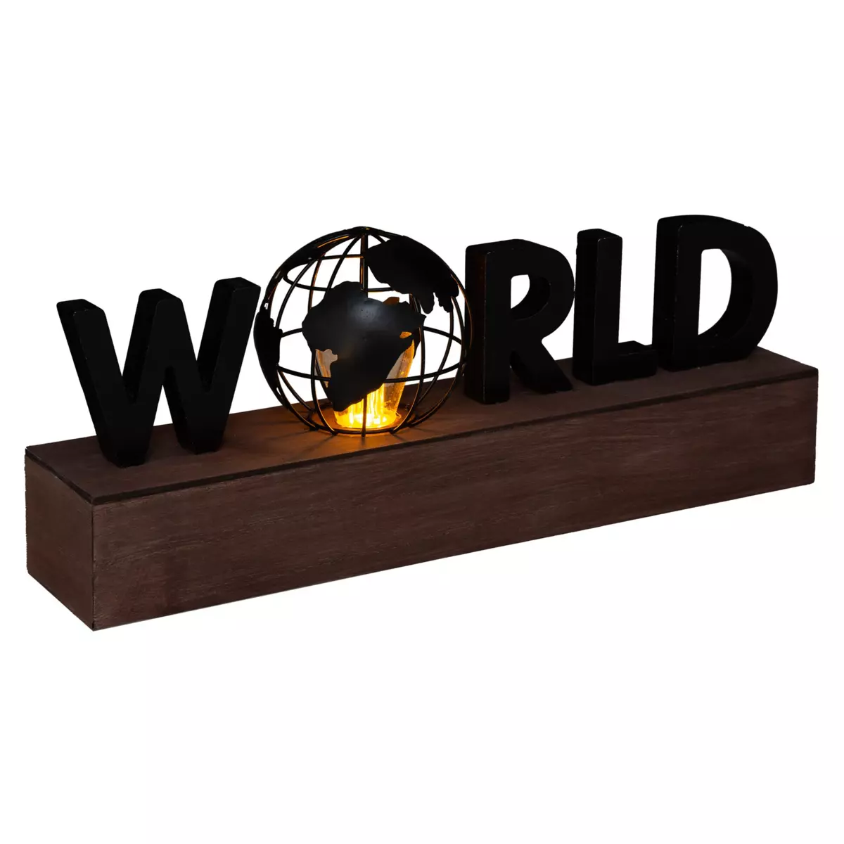 LED-Schriftzug World Schwarz 3