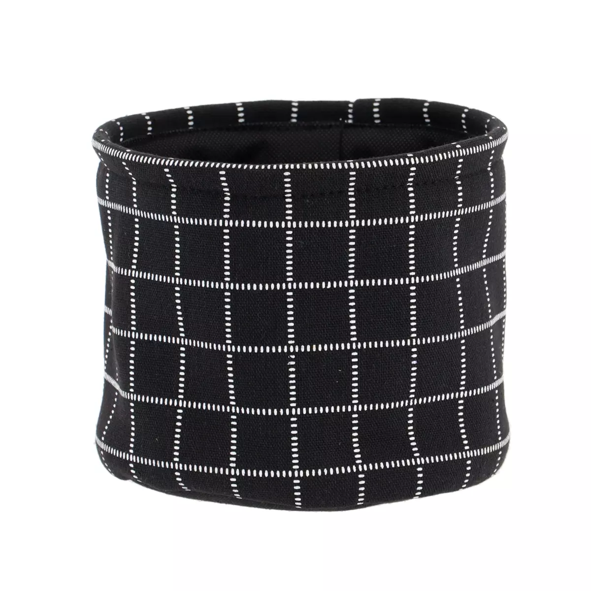 3er Set Körbe Carreaux Schwarz 3