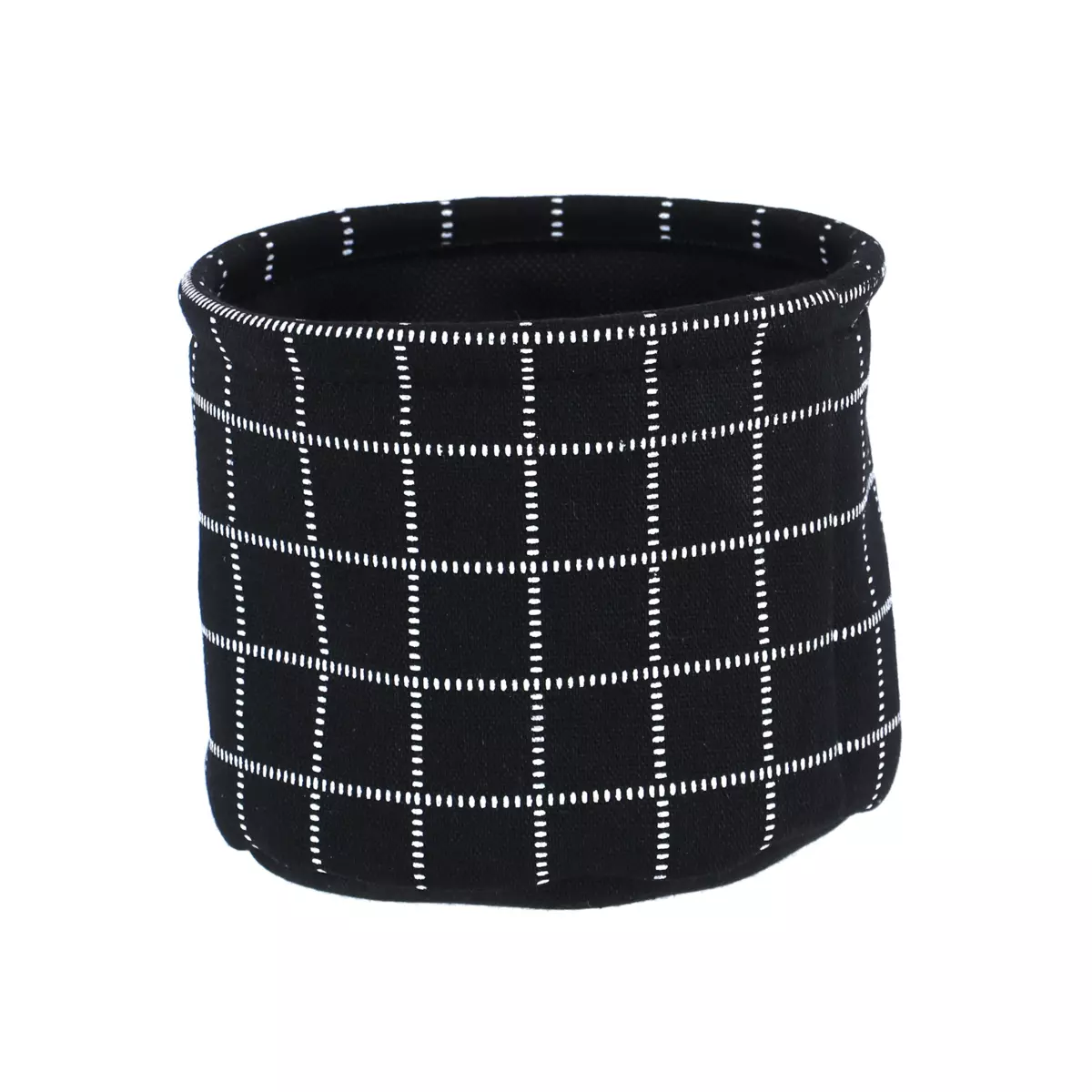 3er Set Körbe Carreaux Schwarz 4