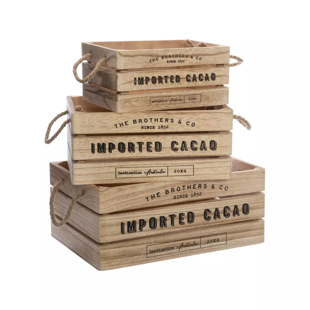 3er Set Kisten Colonial Beige 1