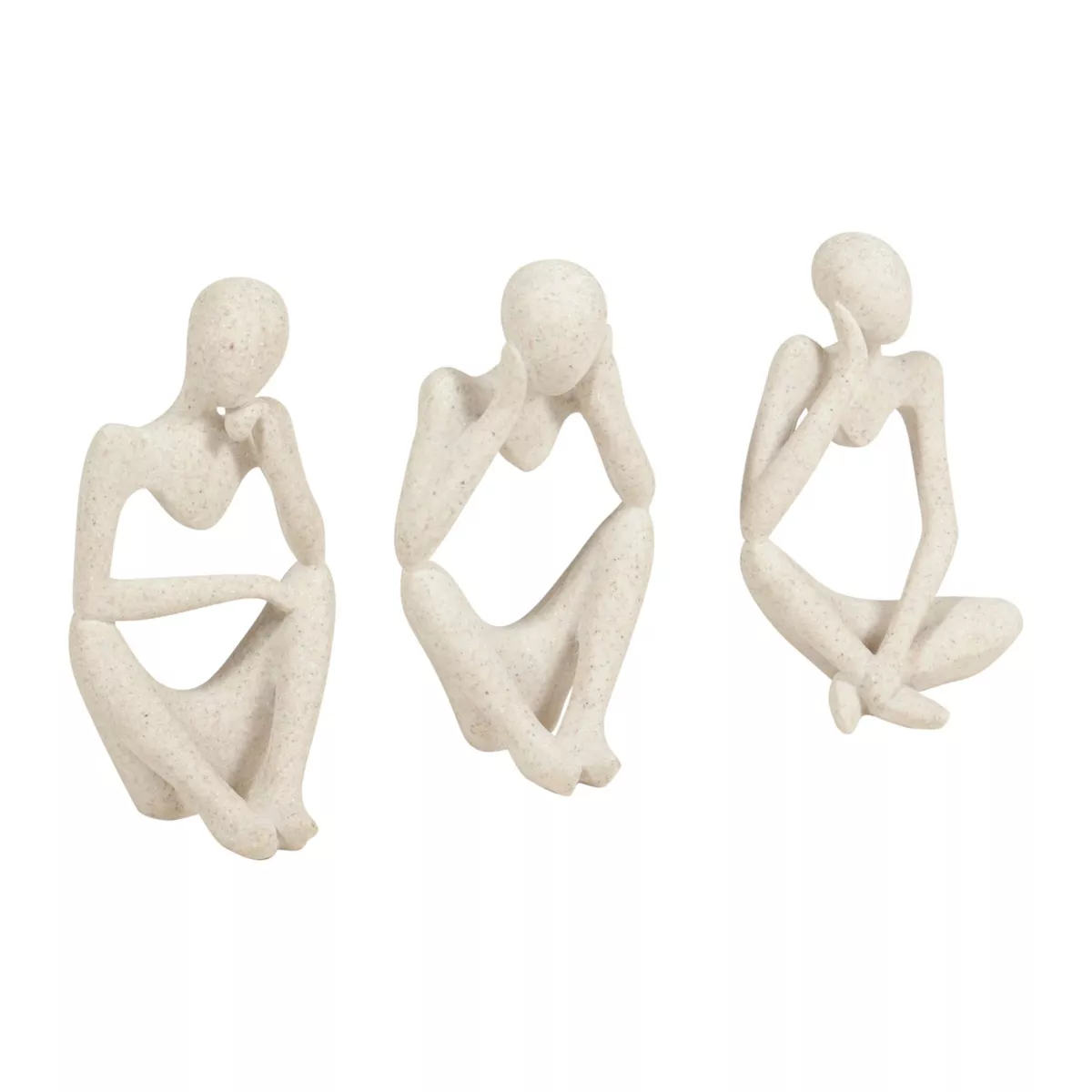 3er Set Statuen Dolo Weiß 2