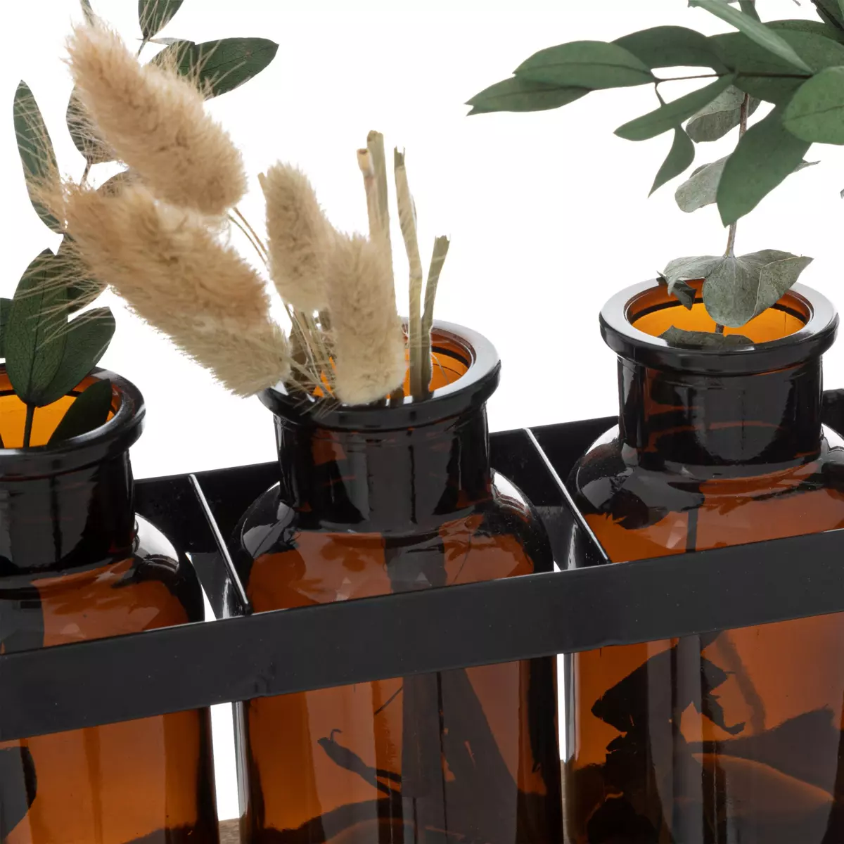 Soliflores i træ og metal Sophie Sort