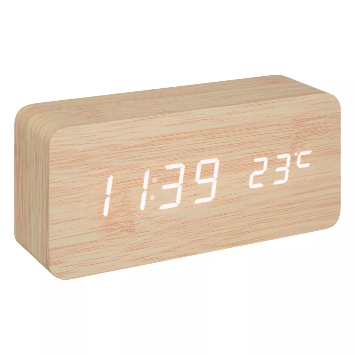 Digitaler Wecker Gamiel Holz Naturfarben 1
