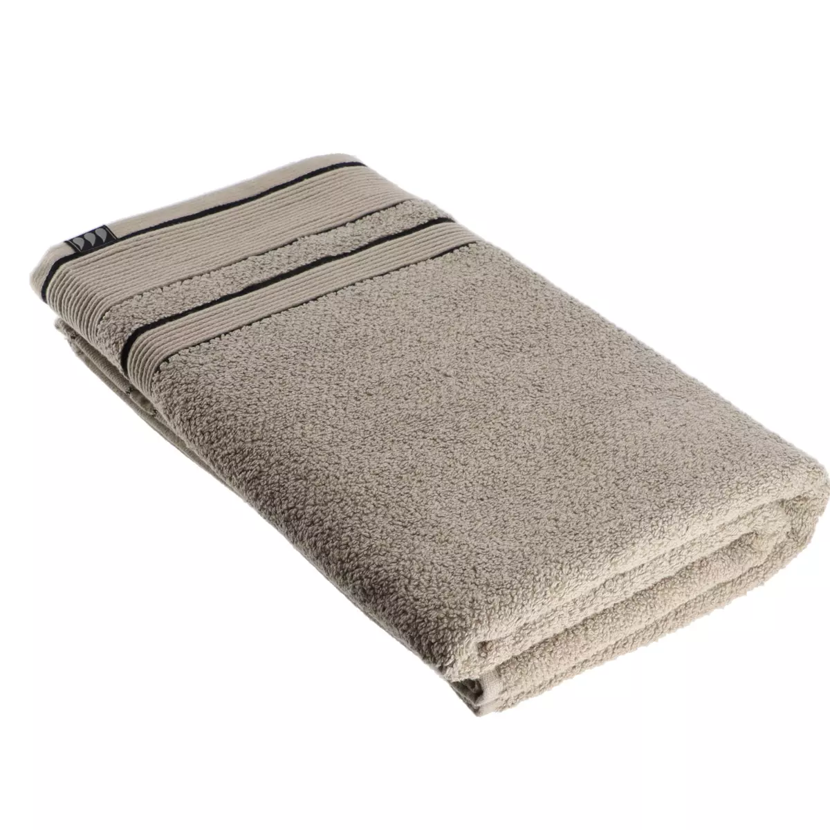 Badhanddoek katoen (90 x 150 cm) Black Line Grijs touw / zwart