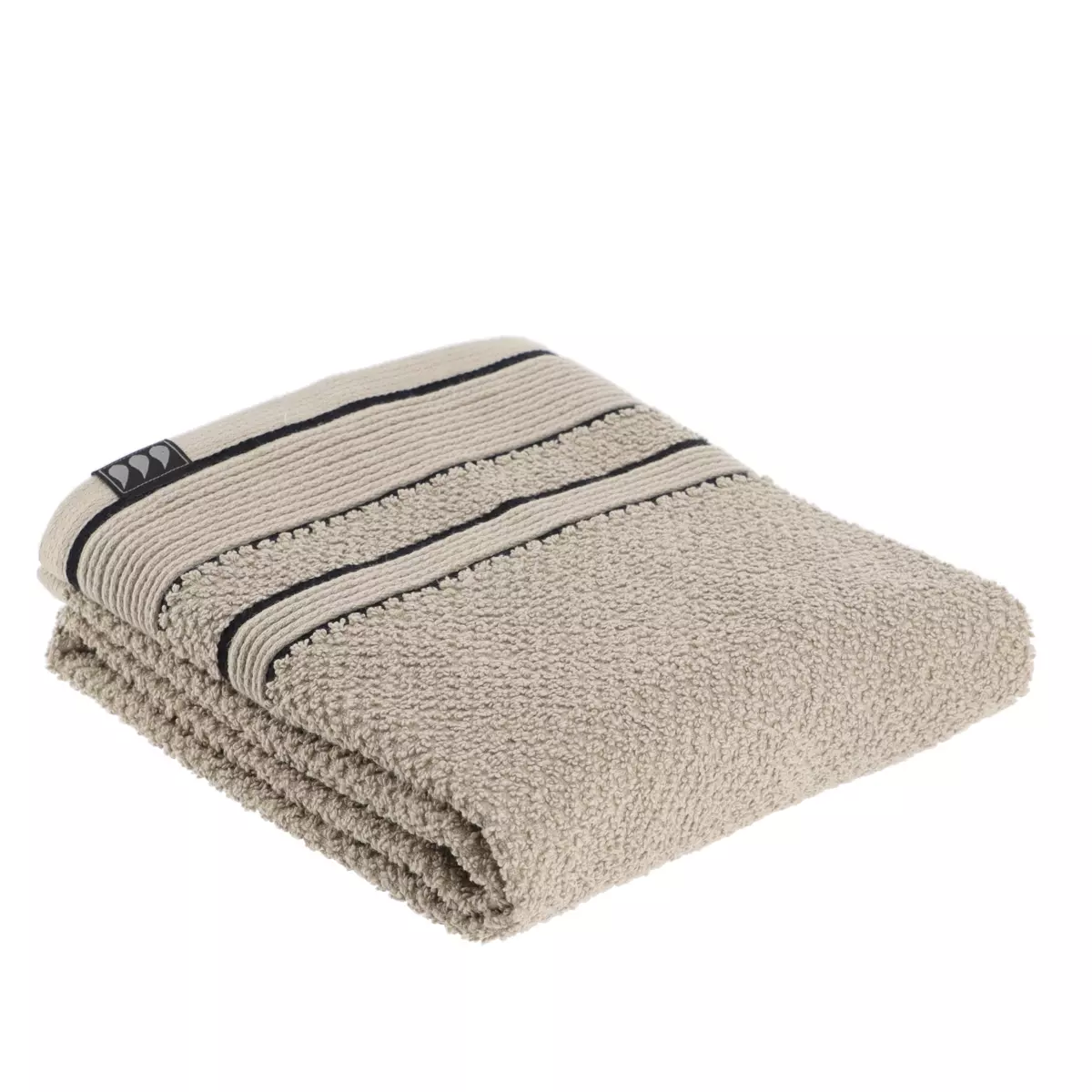 Handtuch (50 x 90 cm) Black Line Taupe / Schwarz 1