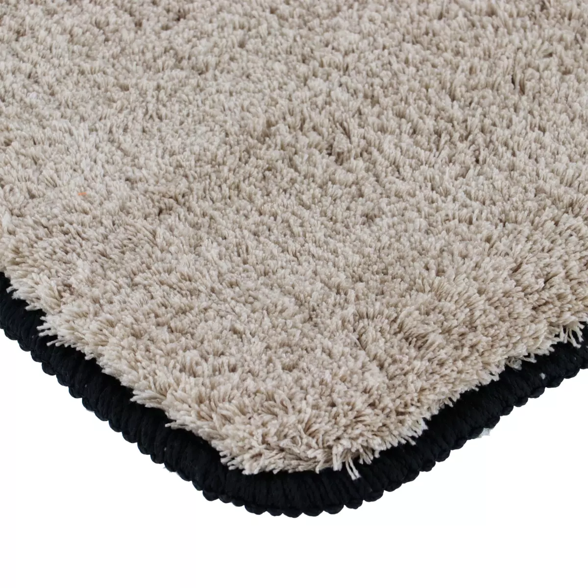 Tapis de bain antidérapant (120 cm) Black Line Gris ficelle / noir 2