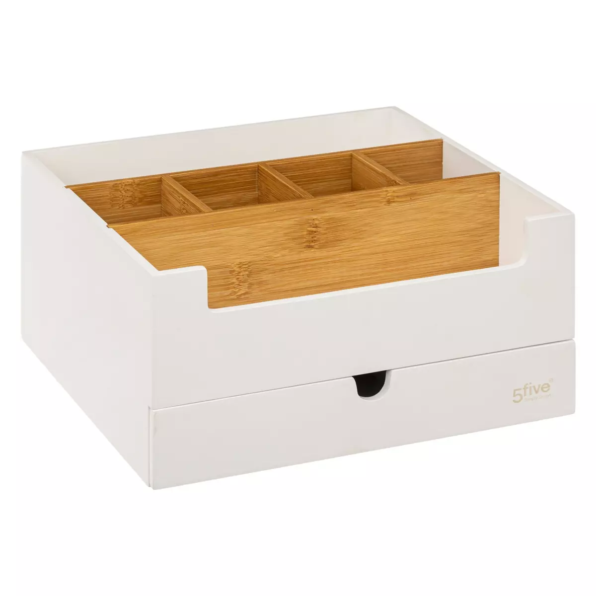 Organizador maquillaje con 1 cajón Natureo Blanco 2