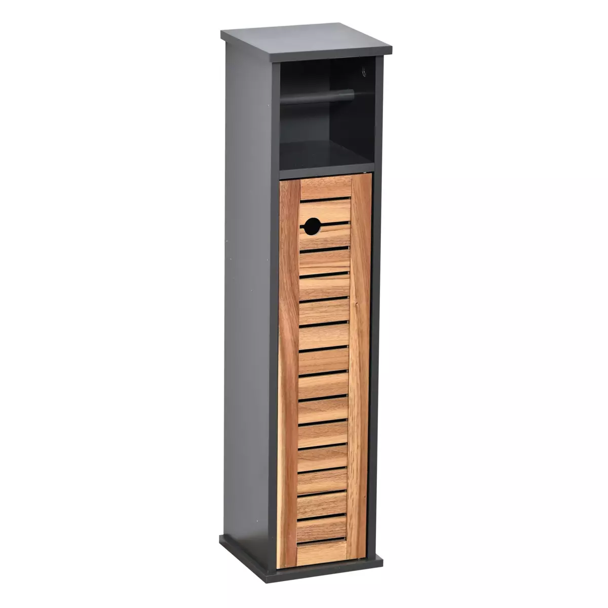 Meuble dérouleur papier toilette avec réserve Elément Acacia 2