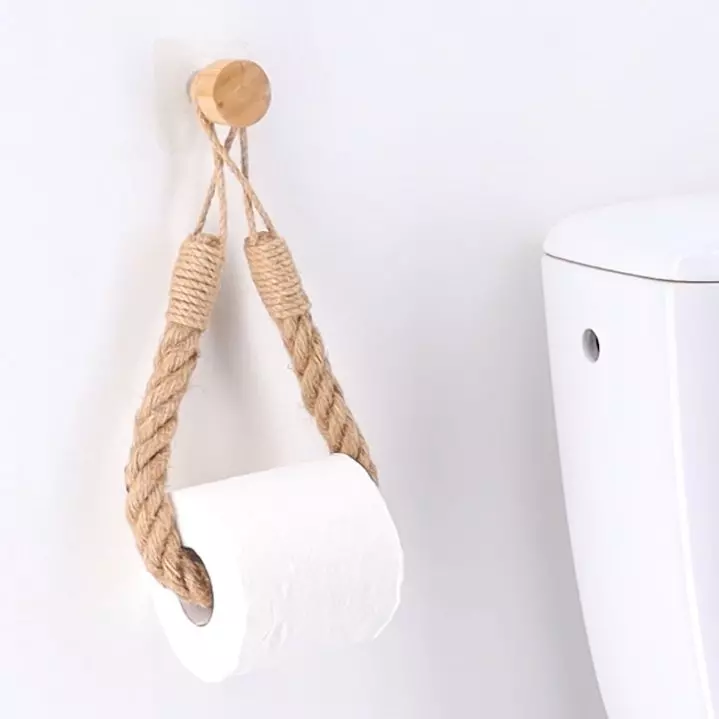 Portarotolo wc adesivo Easy Chic Corda Naturale 1