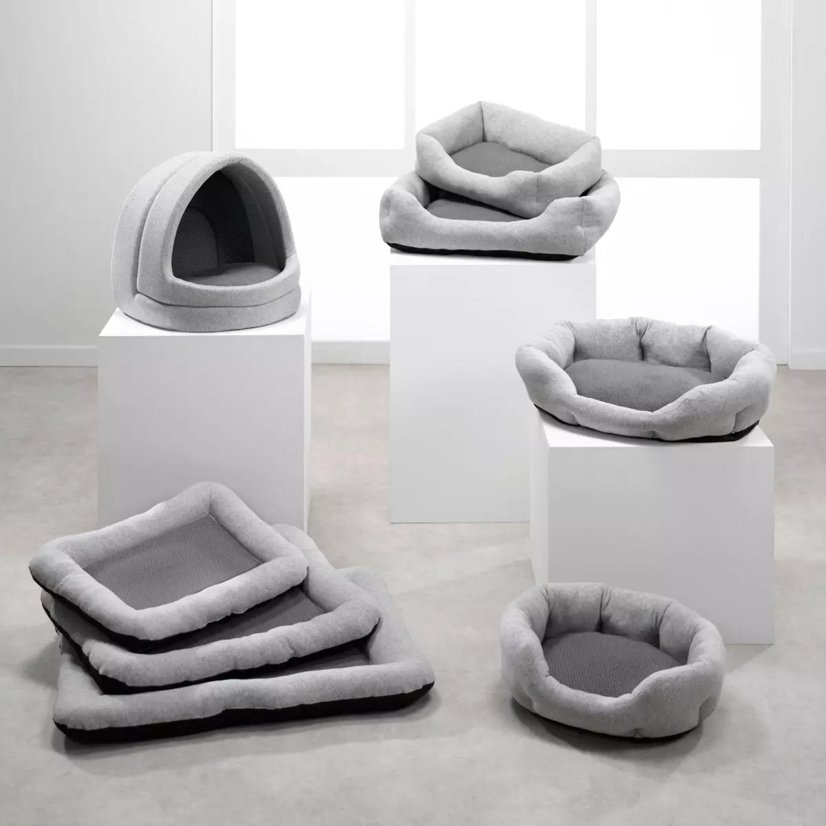 Mand ovaal (hond & kat) Graphène L55 cm Grijs 3