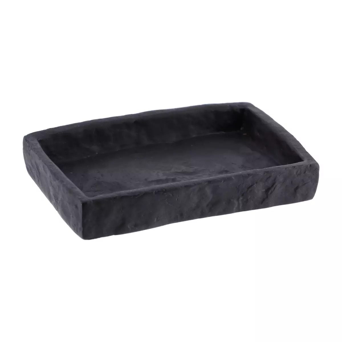 Set di accessori per il bagno effetto pietra Nero 4