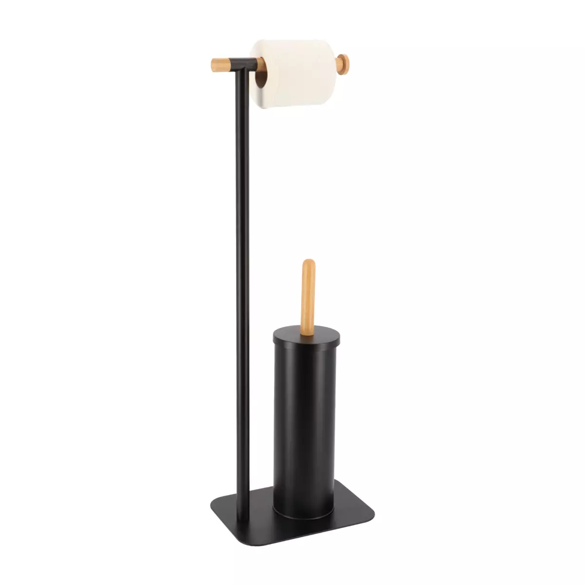 Brosse et dérouleur papier toilette Bambou Noir 1