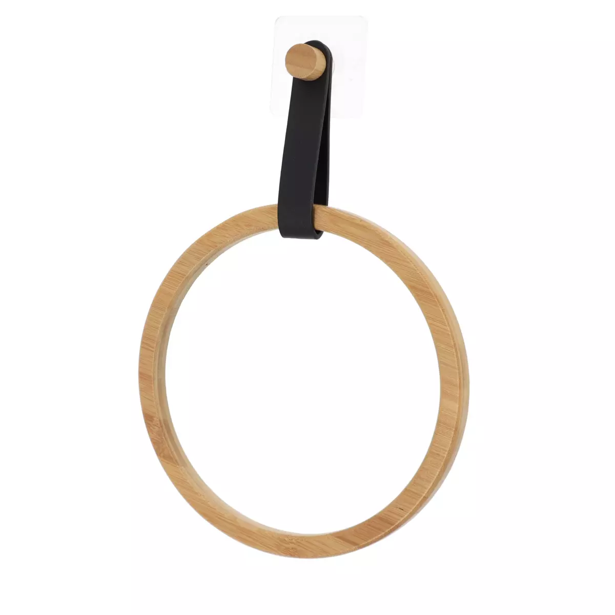 Toallero adhesivo redondeando Easy Chic Negro 2