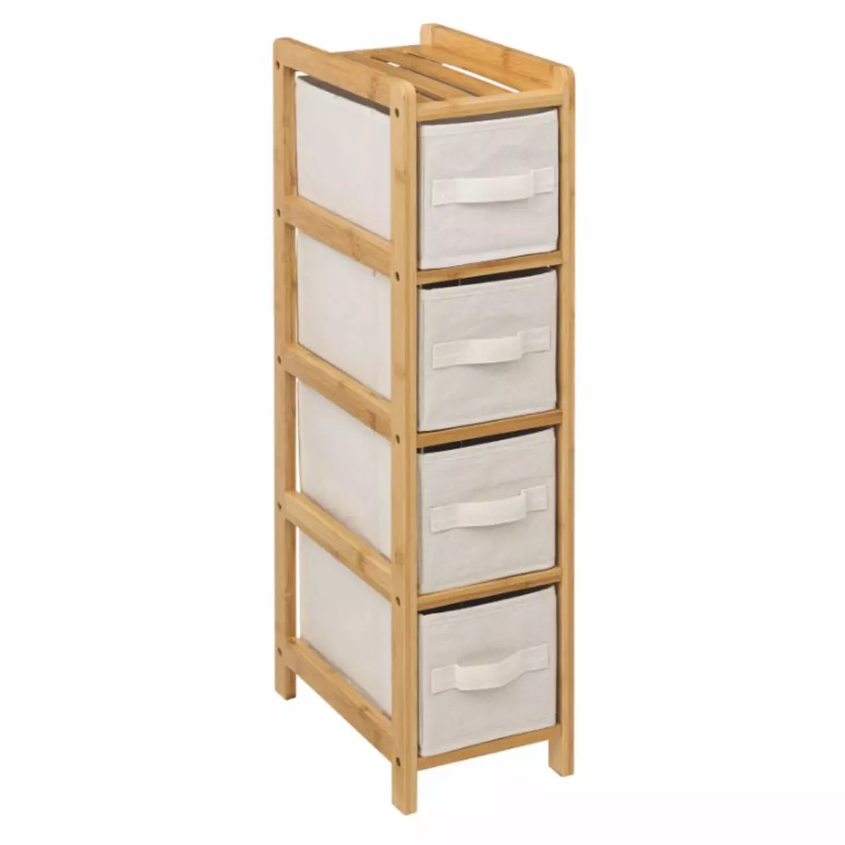 Meuble paniers 4 niveaux Tidy box Marron
