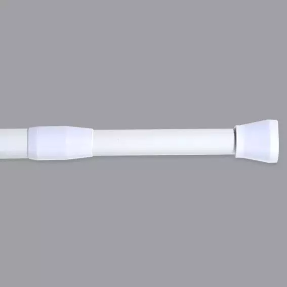 Barre de rideau de douche autobloquante (de 135 à 250 cm) Blanc 1
