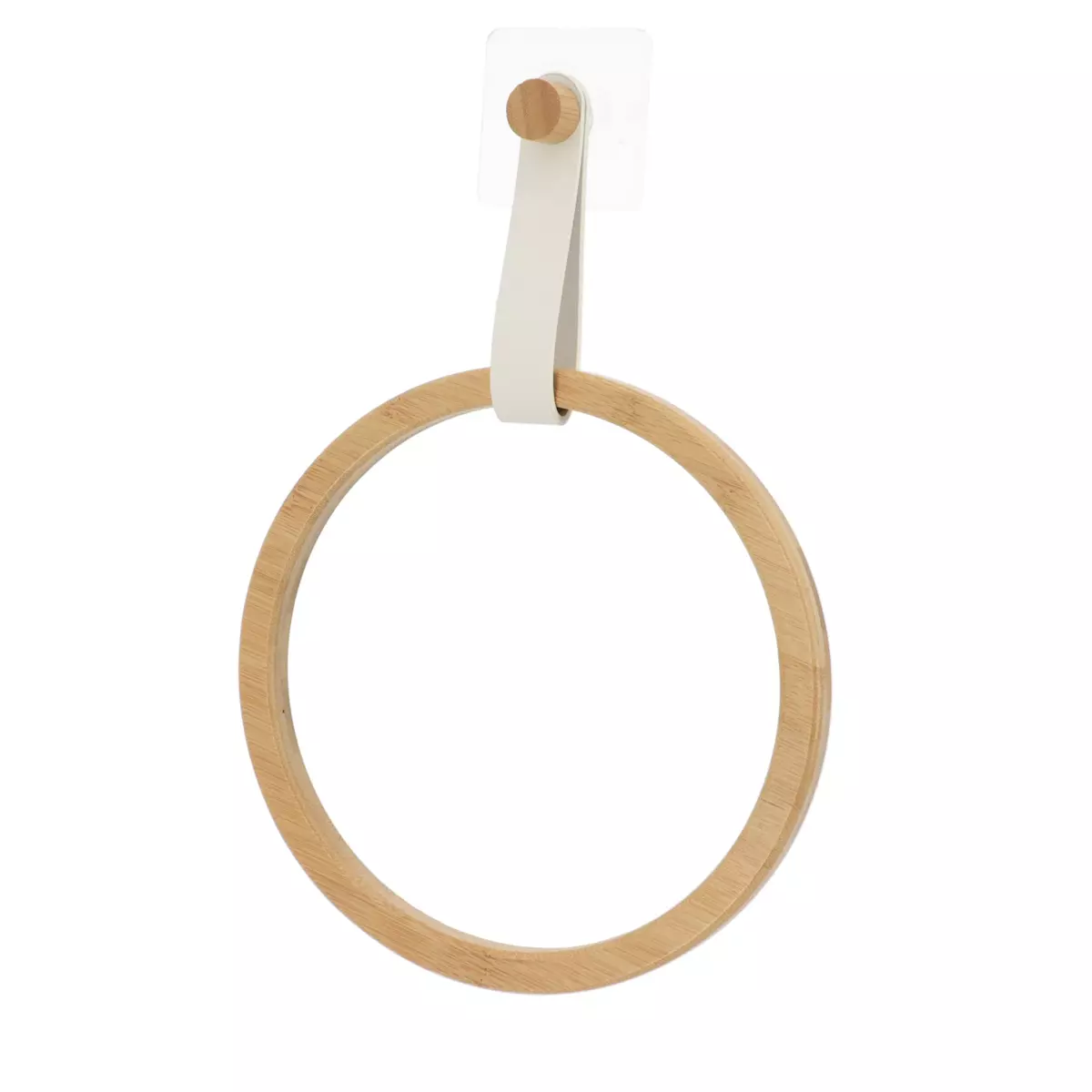 Porte serviette adhésif arrondi Easy Chic Blanc 2