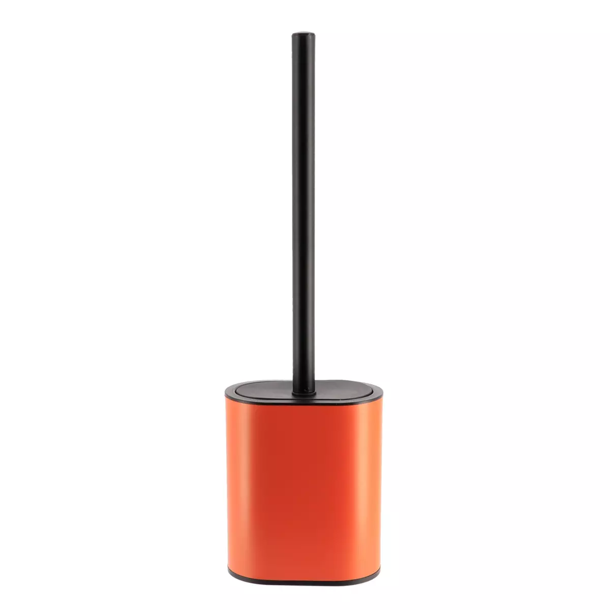 Brosse WC à tête plate Black line Terre de sienne/Noir 1