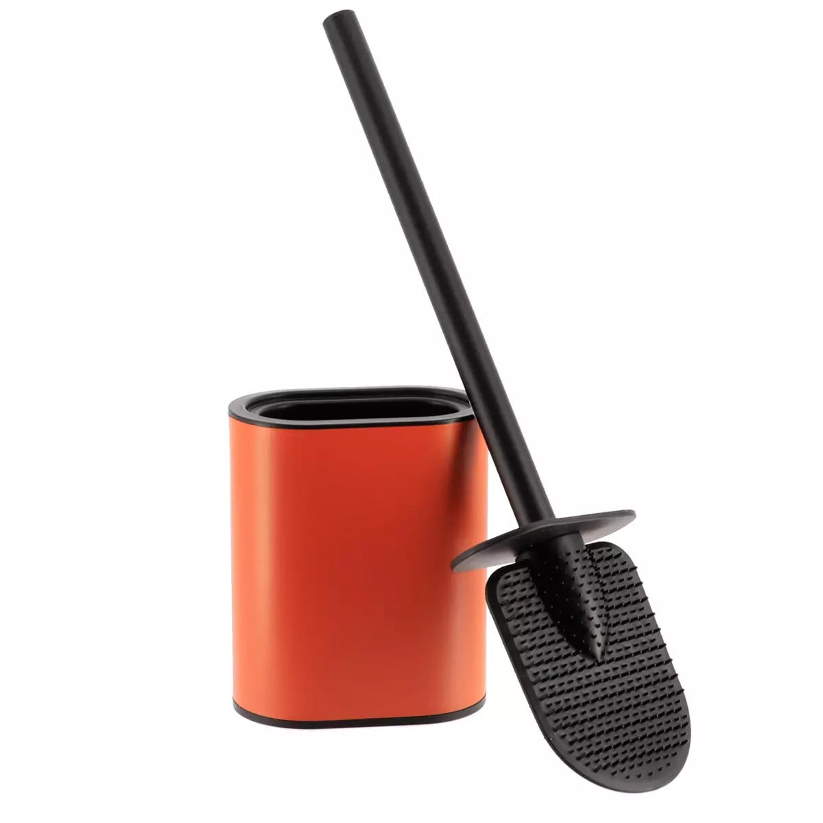 Brosse WC à tête plate Black line Terre de sienne/Noir 3