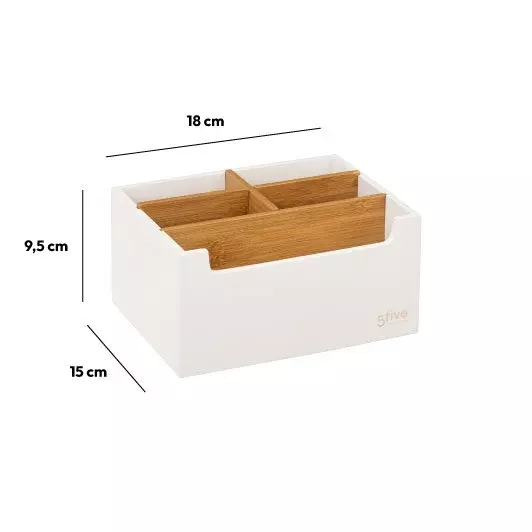 Portaoggetti 5 scomparti Natureo Bianco 3