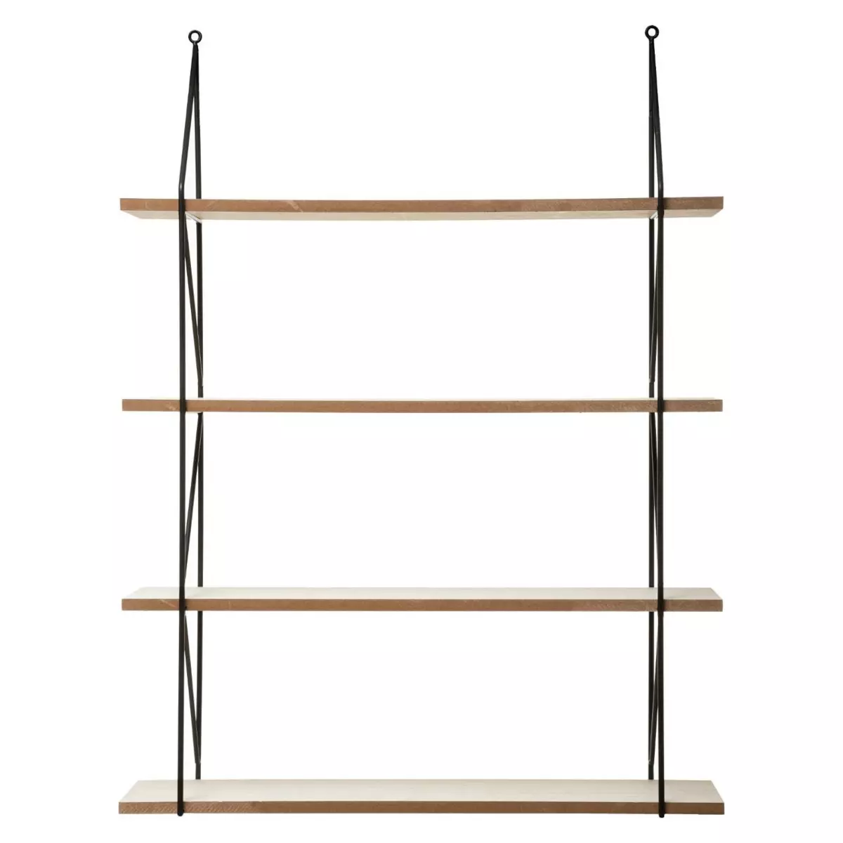 Væghylde med 4 niveauer (60 x H80 cm) Iris Sort