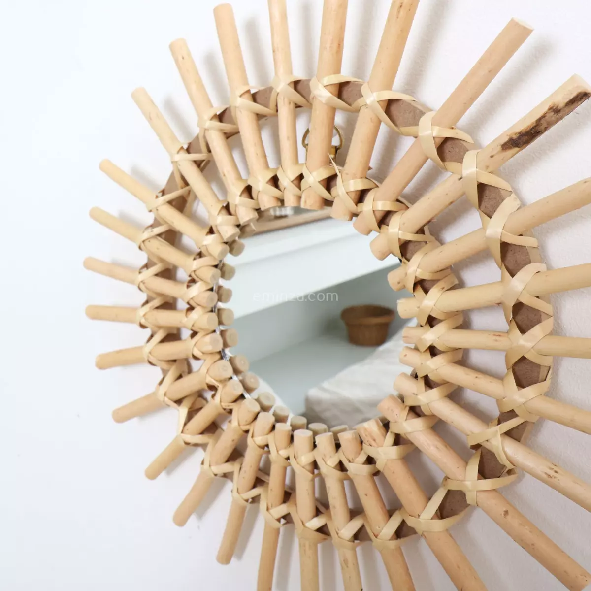 Spiegel Soleil Rattan Naturfarben 1