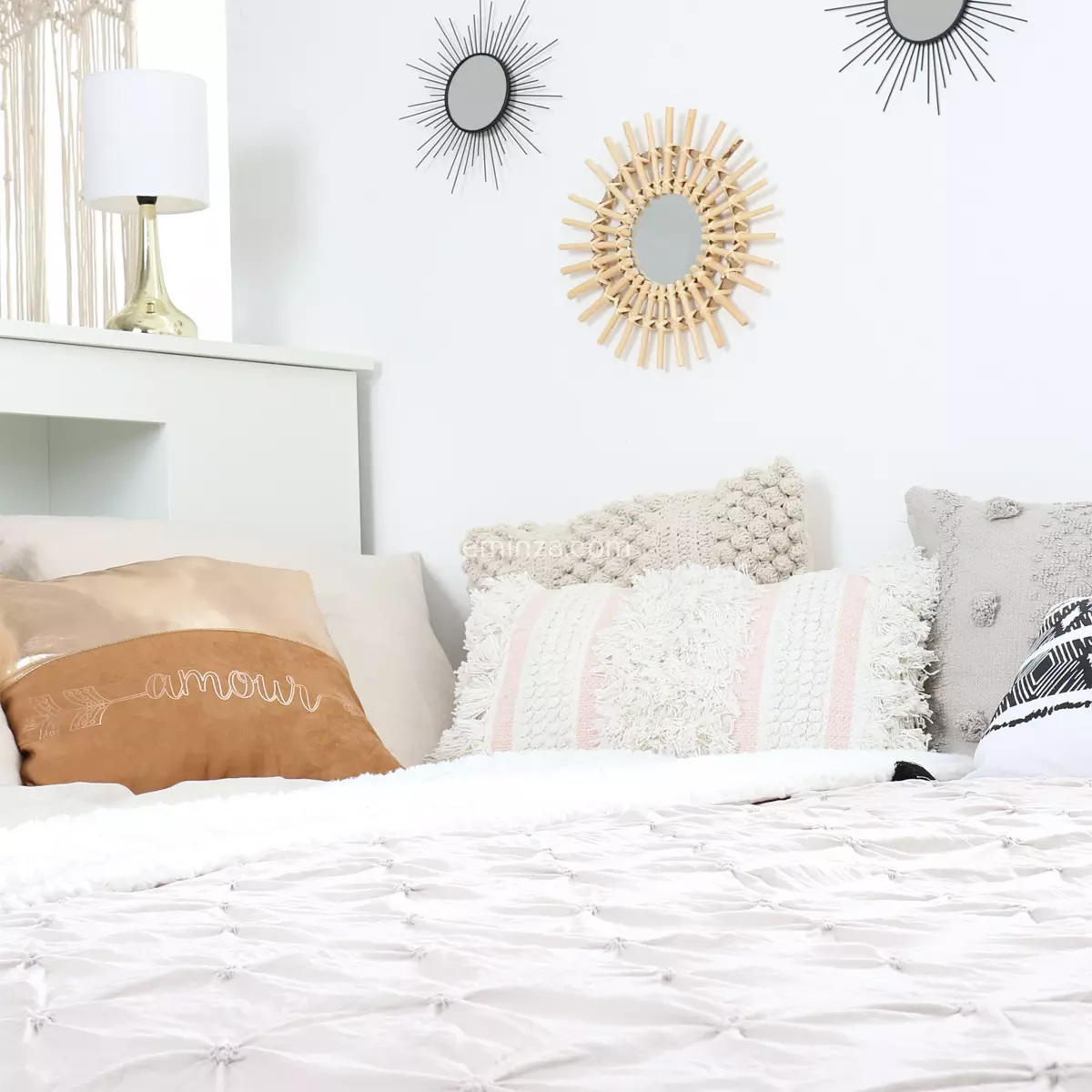 Spiegel Soleil Rattan Naturfarben 127