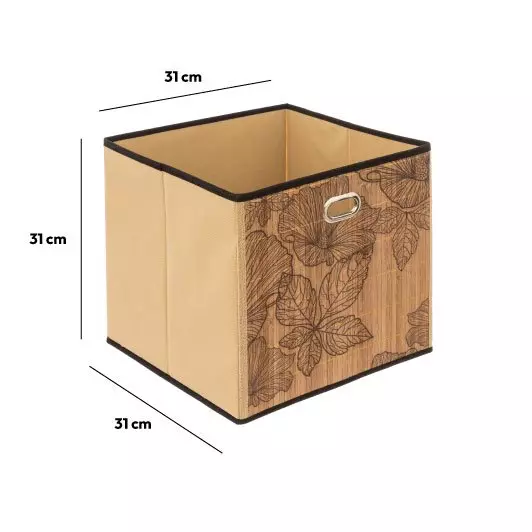 Panier de rangement (31 x 31 cm) Blackflora Bois 4
