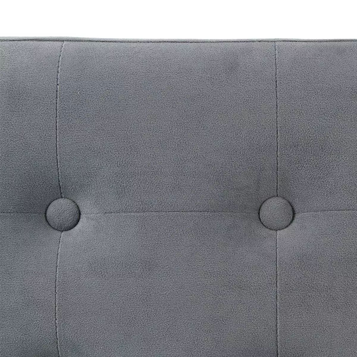 Puf para ordenar doble Lysandro Terciopelo Gris 3