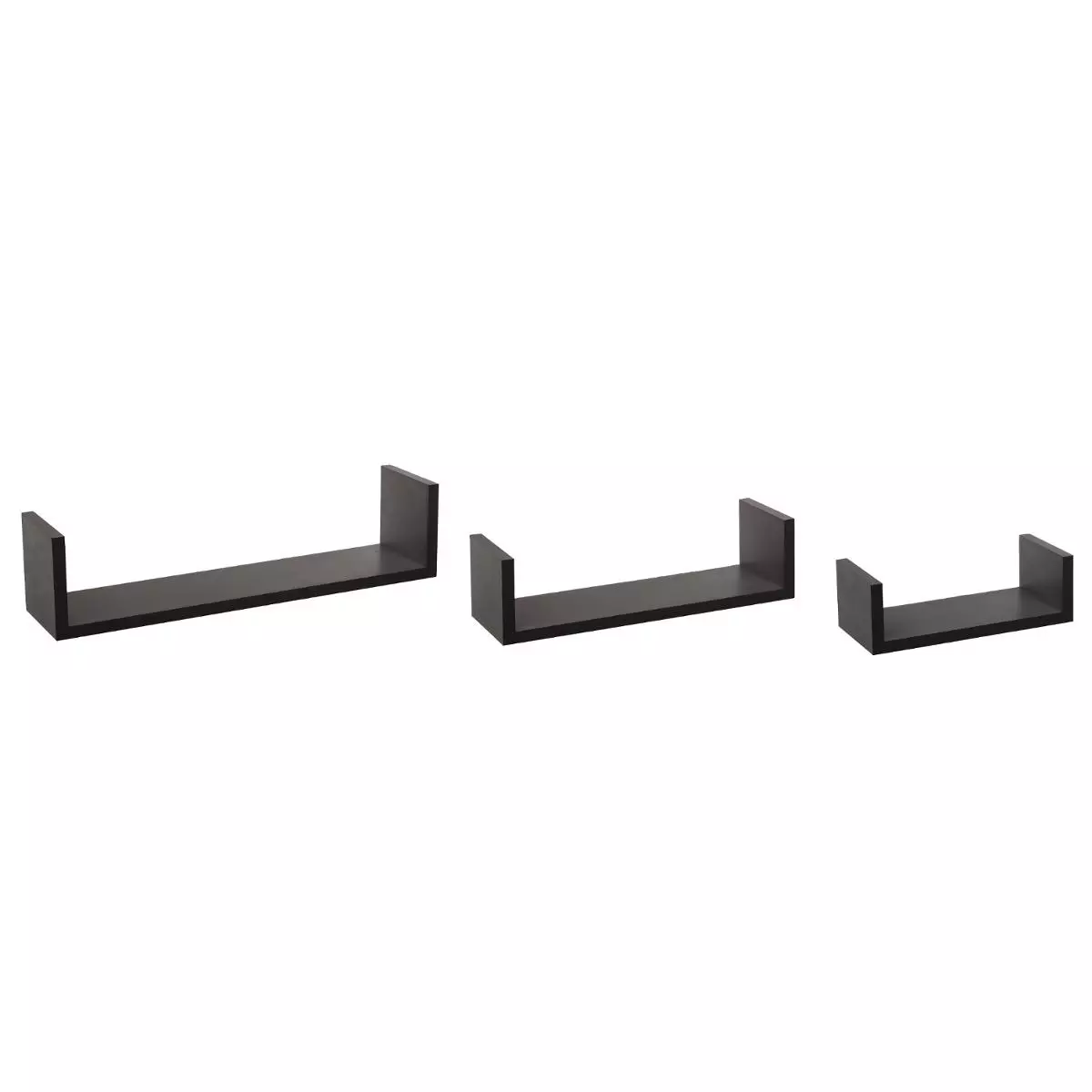 Set di 3 mensole Bord Nero 1
